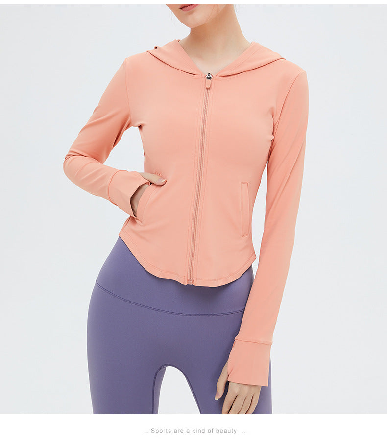 Pink hot sale yoga jacket